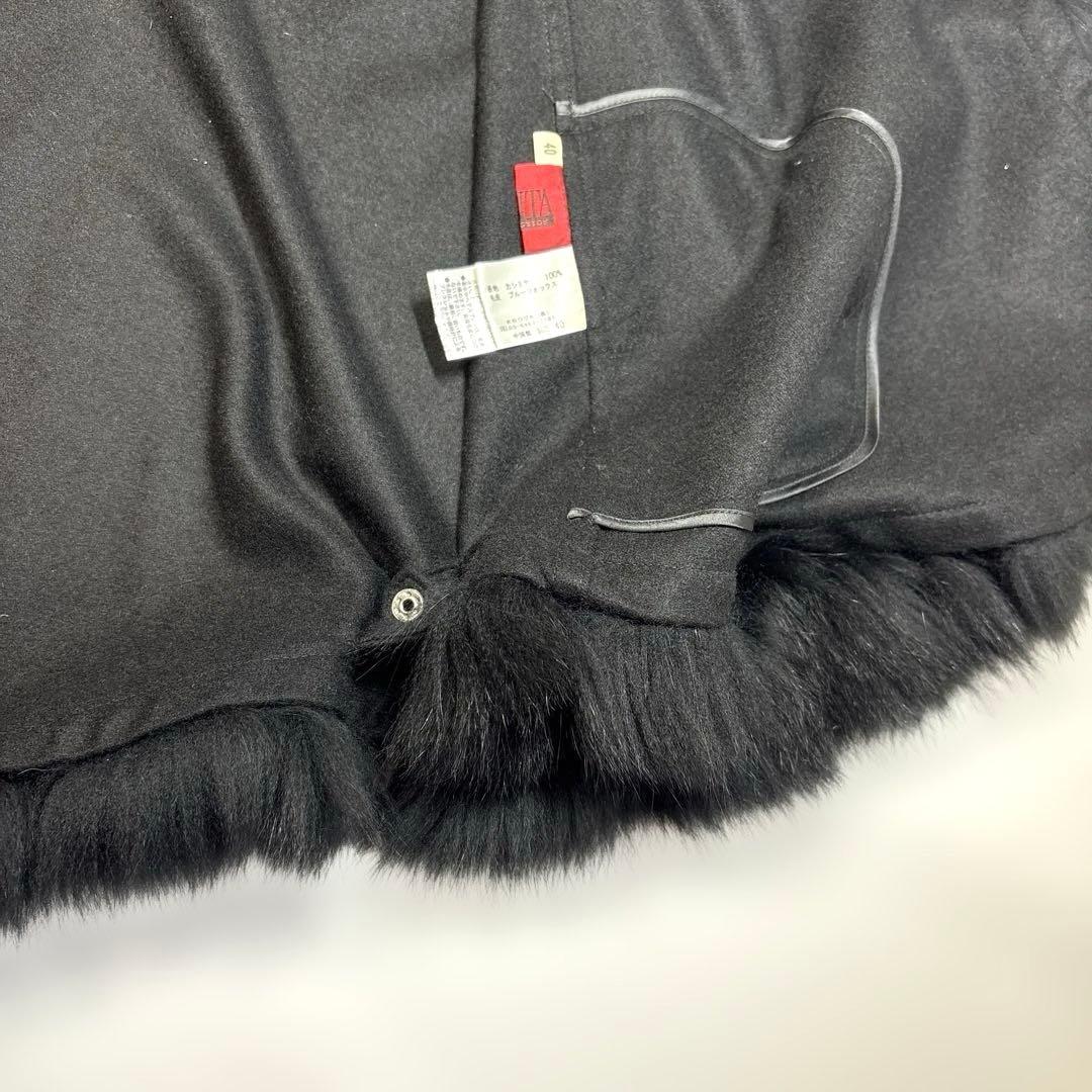 極美品✨LAVITA ポンチョ ケープ カシミヤ100% ブルーフォックス 40