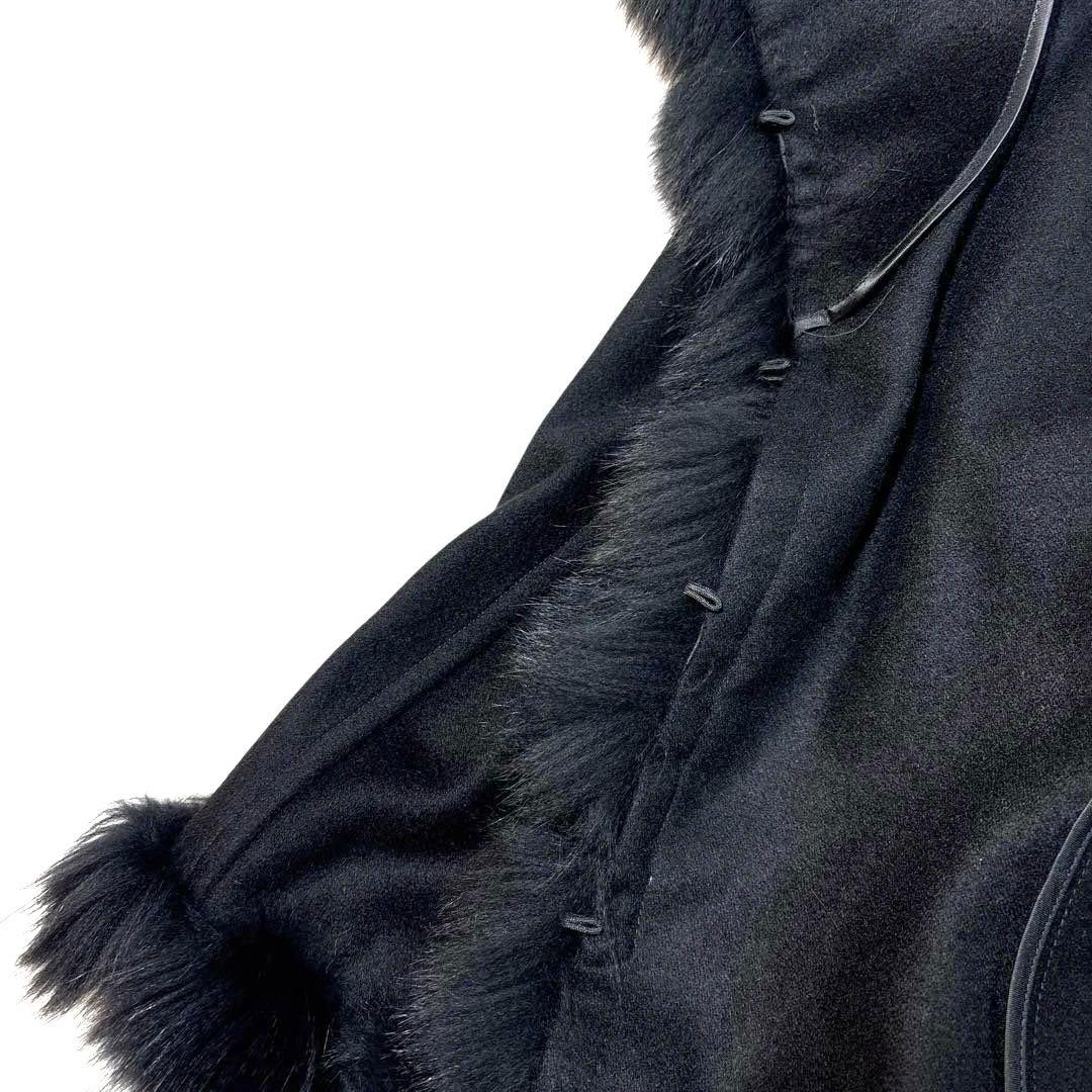 極美品✨LAVITA ポンチョ ケープ カシミヤ100% ブルーフォックス 40