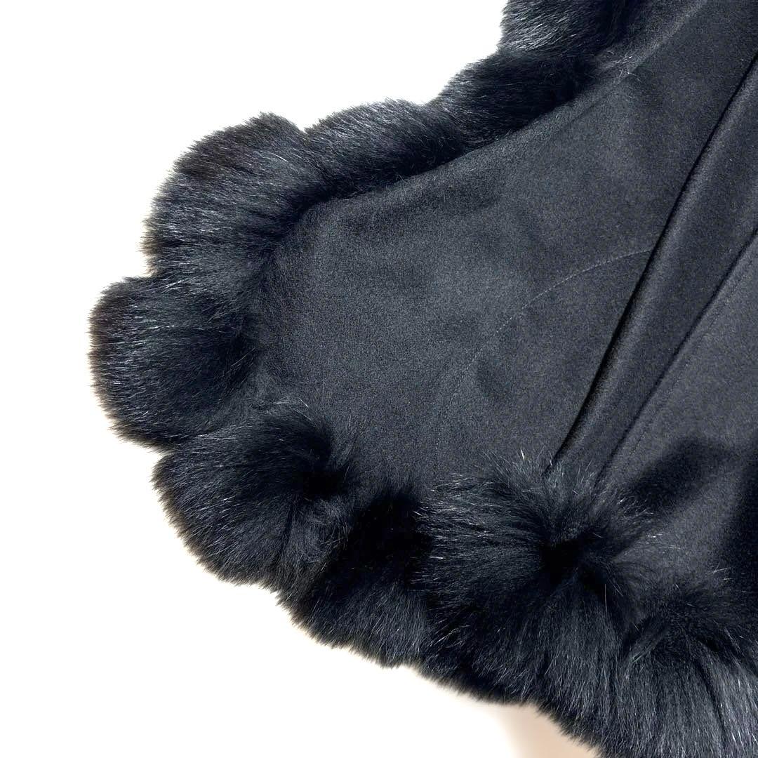 極美品✨LAVITA ポンチョ ケープ カシミヤ100% ブルーフォックス 40