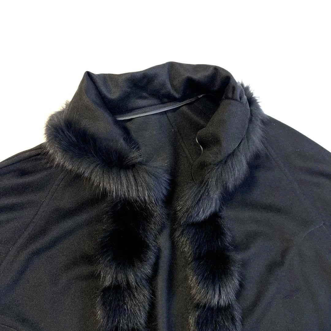 極美品✨LAVITA ポンチョ ケープ カシミヤ100% ブルーフォックス 40