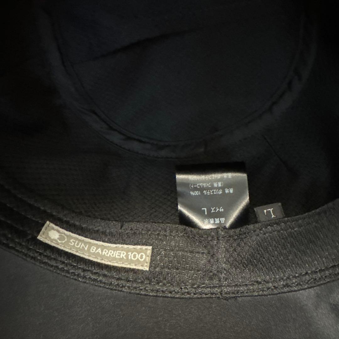 サンバリア100 ナチュラルハット　黒 Lサイズ