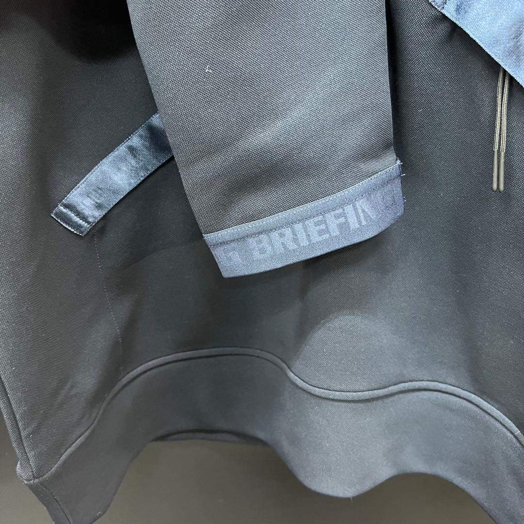 BRIEFING ロゴテープ パーカー ネイビー L