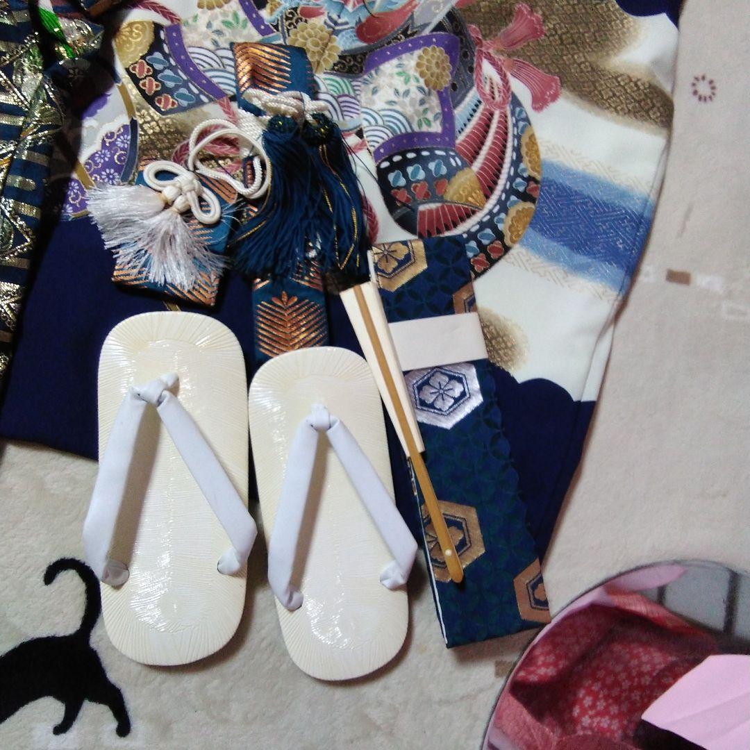 男の子用・5歳向け・化繊・袴と着物のセット