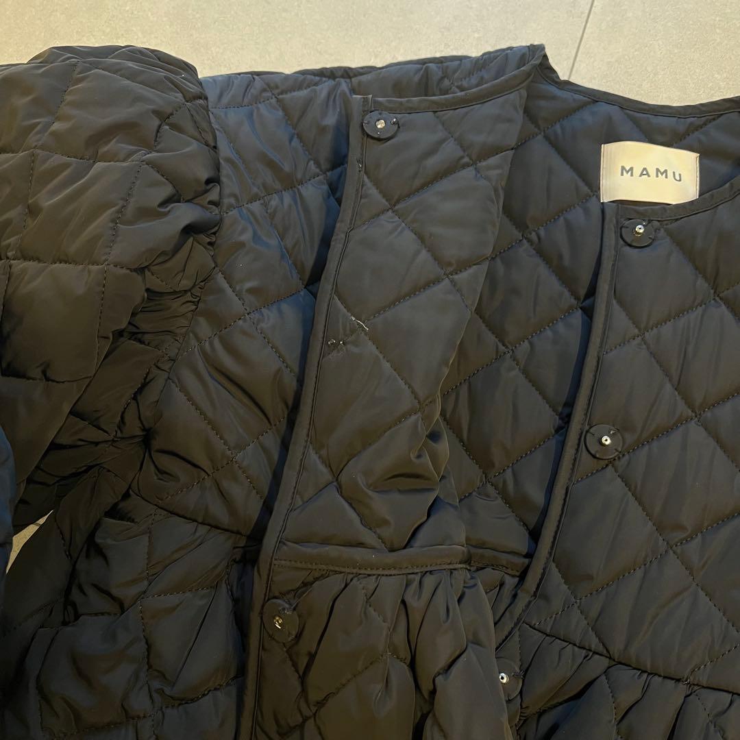 MAMU キルティングバルーンコート　ブラック　黒