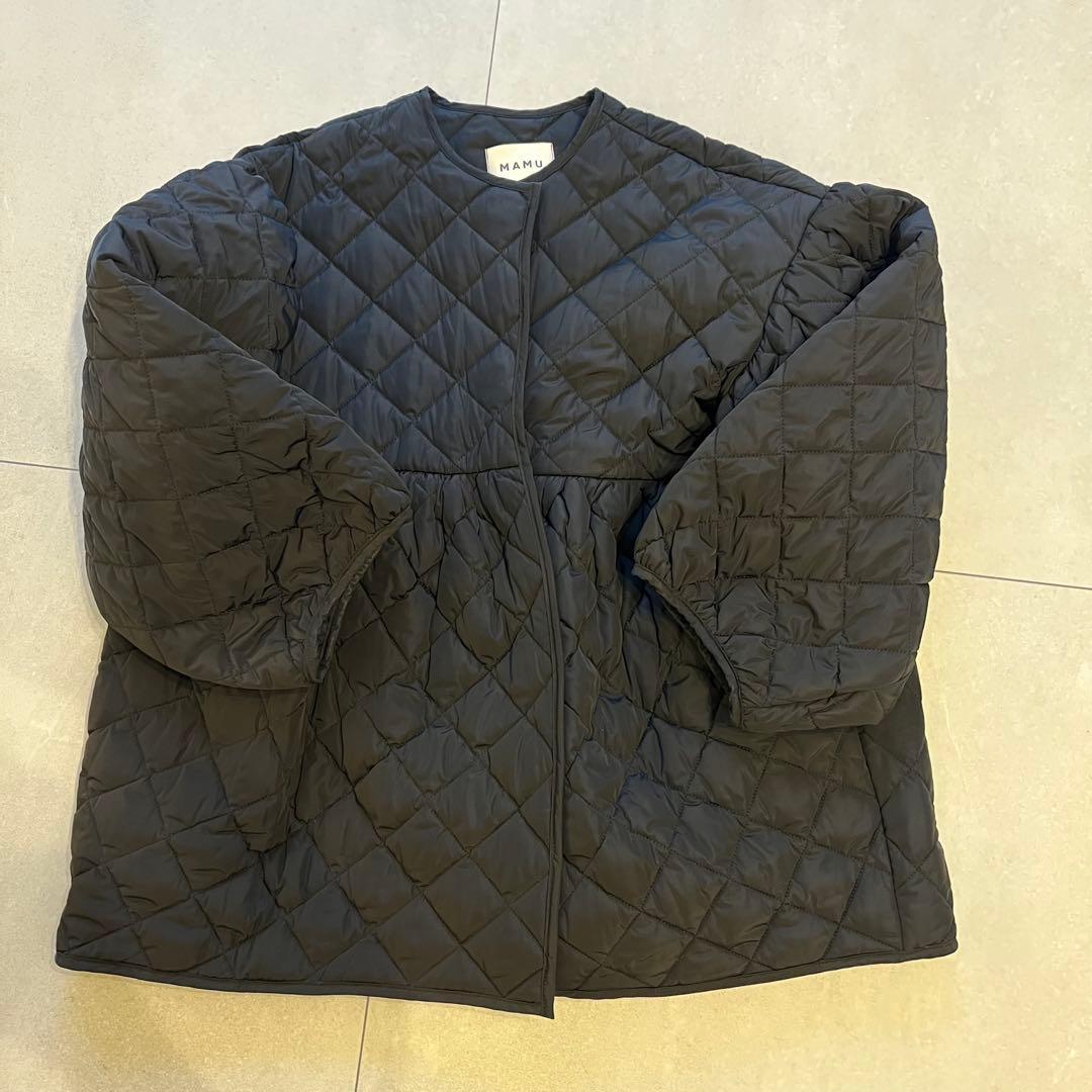 MAMU キルティングバルーンコート　ブラック　黒