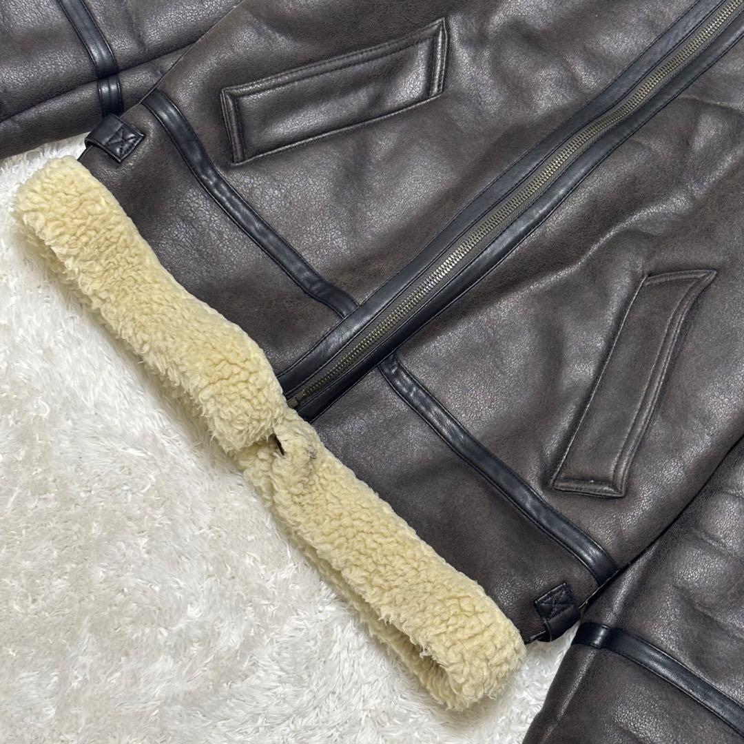 【極美品✨】 ZARA ムートンボアジャケット フライト B-3 ダークブラウン