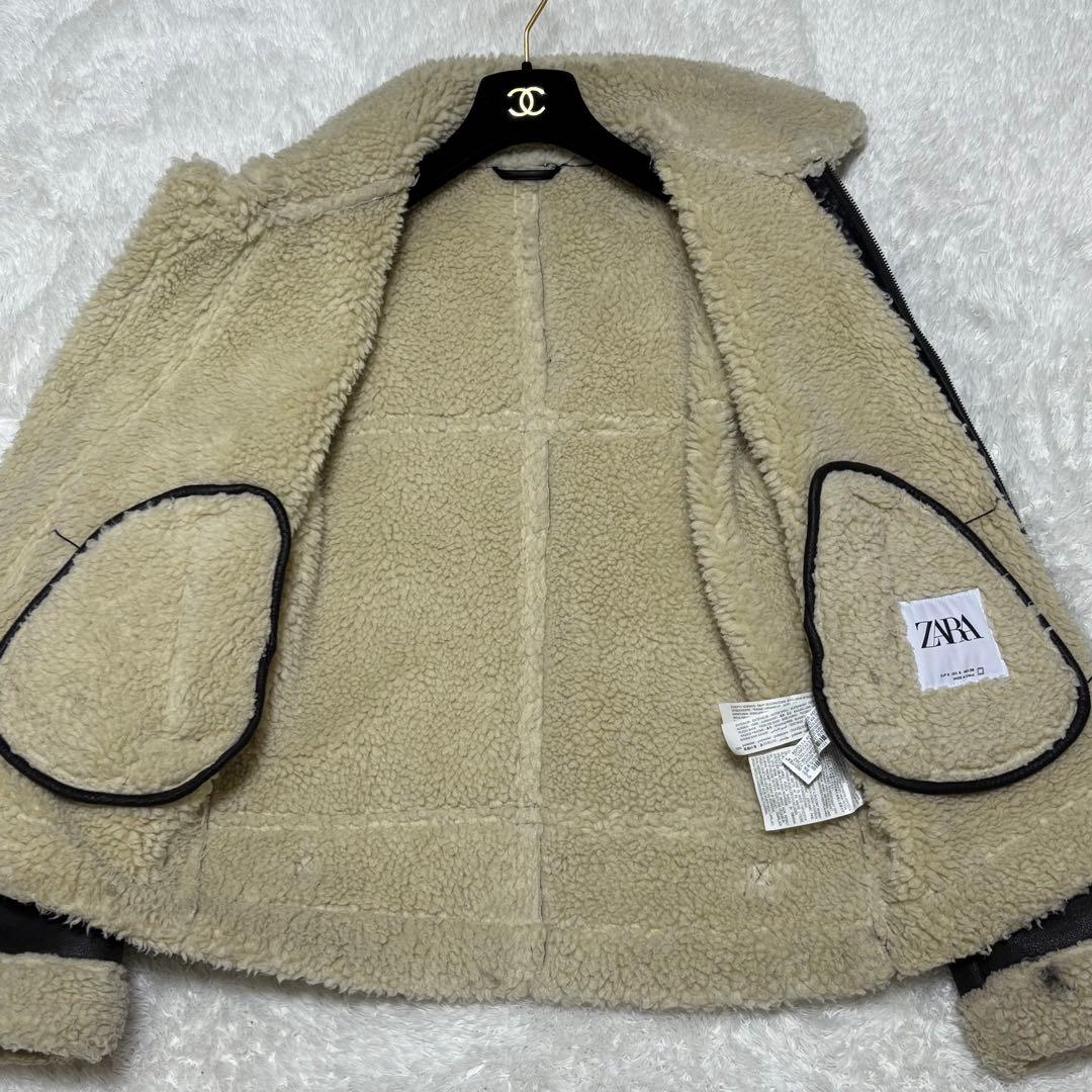 【極美品✨】 ZARA ムートンボアジャケット フライト B-3 ダークブラウン