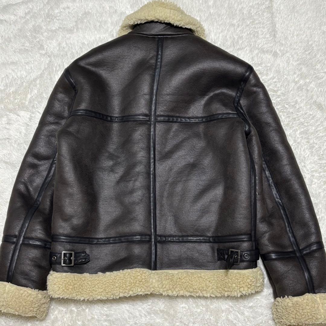【極美品✨】 ZARA ムートンボアジャケット フライト B-3 ダークブラウン