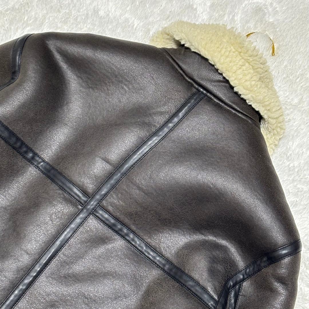 【極美品✨】 ZARA ムートンボアジャケット フライト B-3 ダークブラウン