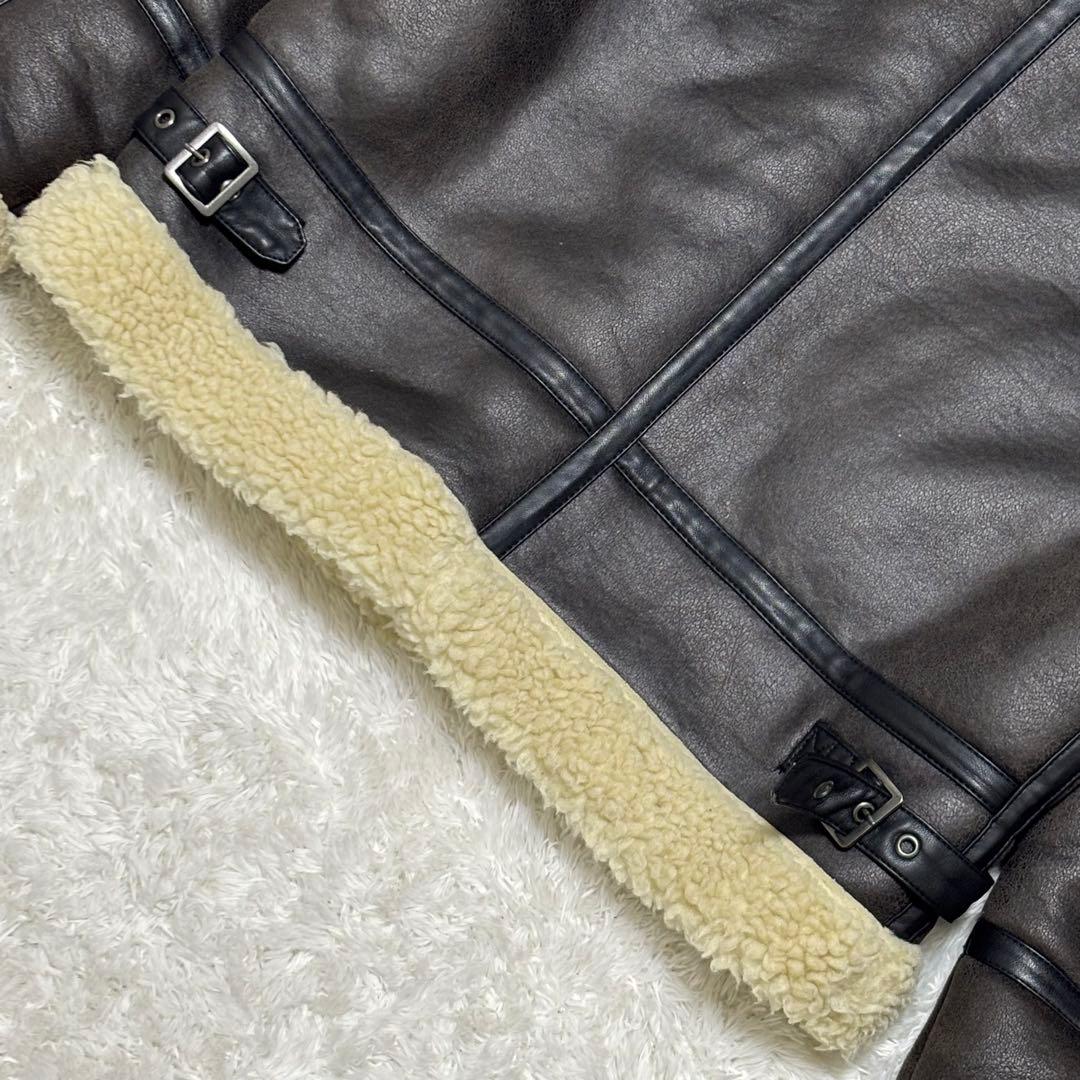 【極美品✨】 ZARA ムートンボアジャケット フライト B-3 ダークブラウン