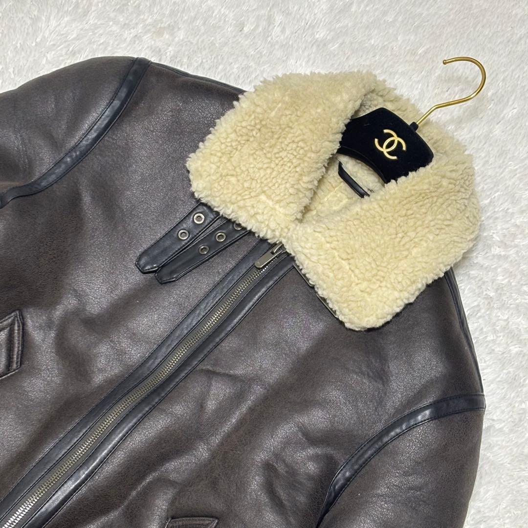 【極美品✨】 ZARA ムートンボアジャケット フライト B-3 ダークブラウン