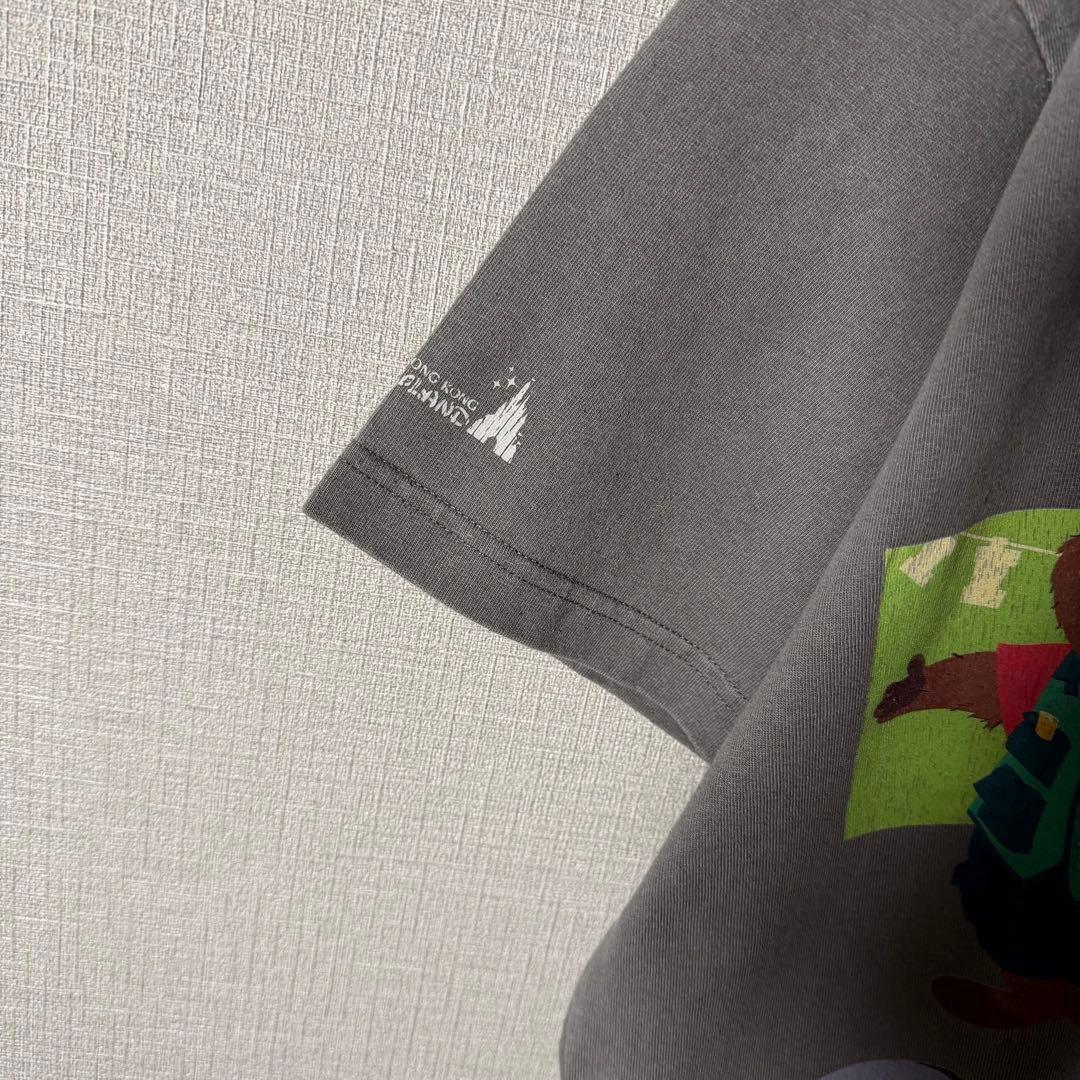 香港ディズニー限定★ズートピア2 ビッグロゴTシャツ Disney グレー XL