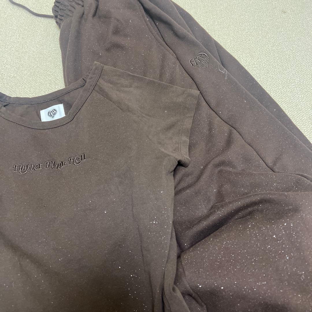 HTH スウェット セットアップ ラメ グリッター Tシャツ パンツ