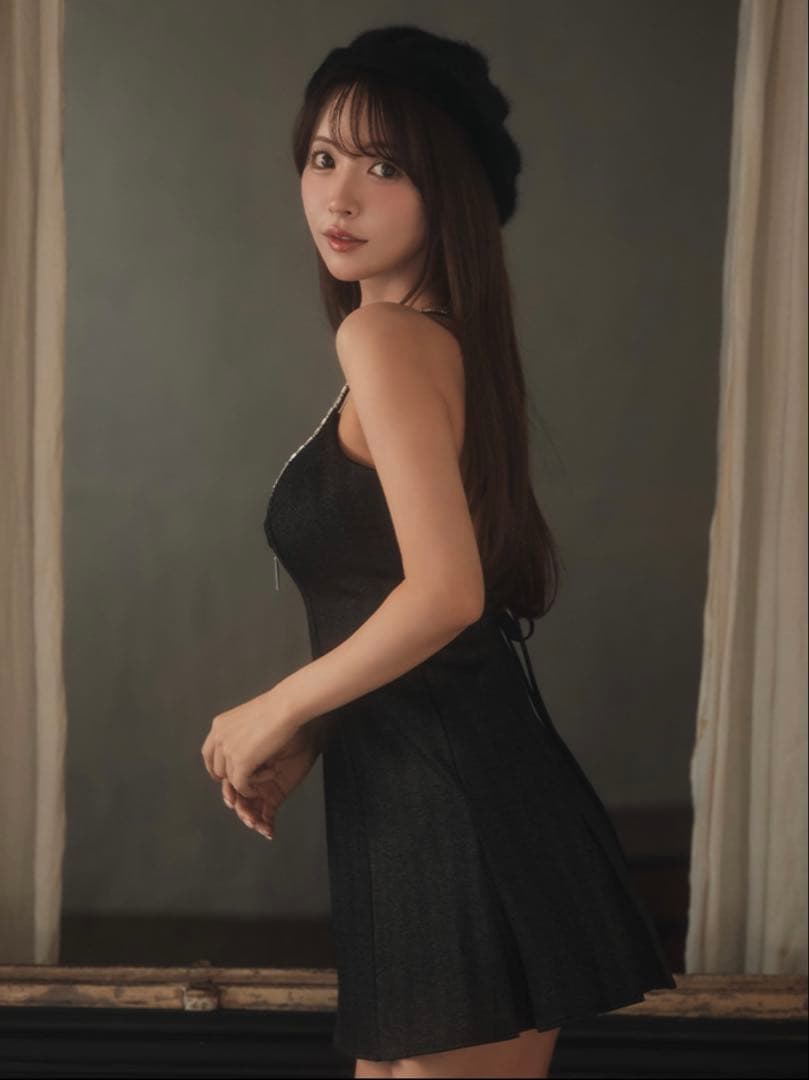 【Glossy】キャバドレス/ブラック/ミニドレス/