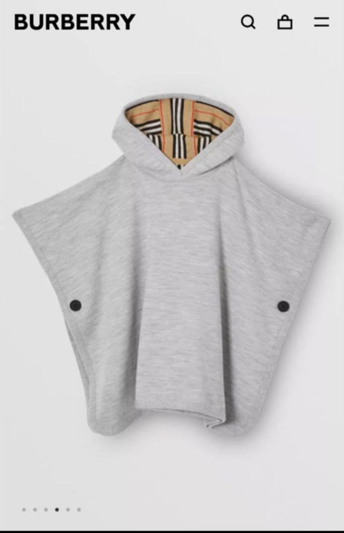 バーバリー　フーデッド　ポンチョ　キッズM