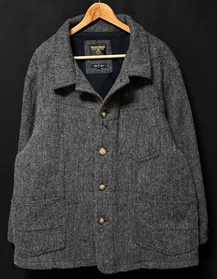 B&T CLUB ハリスツイード　 ヘリンボーン　100周年記念　ウールコート