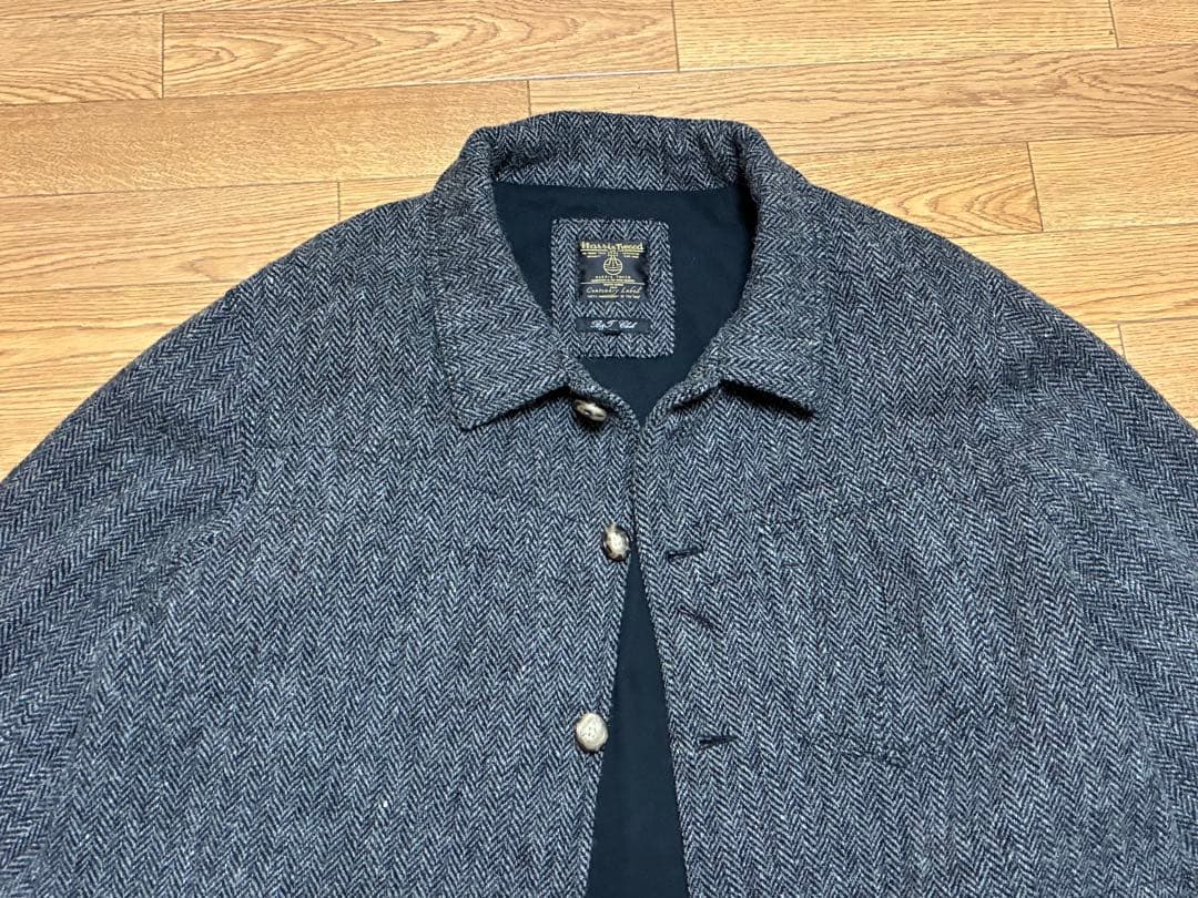 B&T CLUB ハリスツイード　 ヘリンボーン　100周年記念　ウールコート