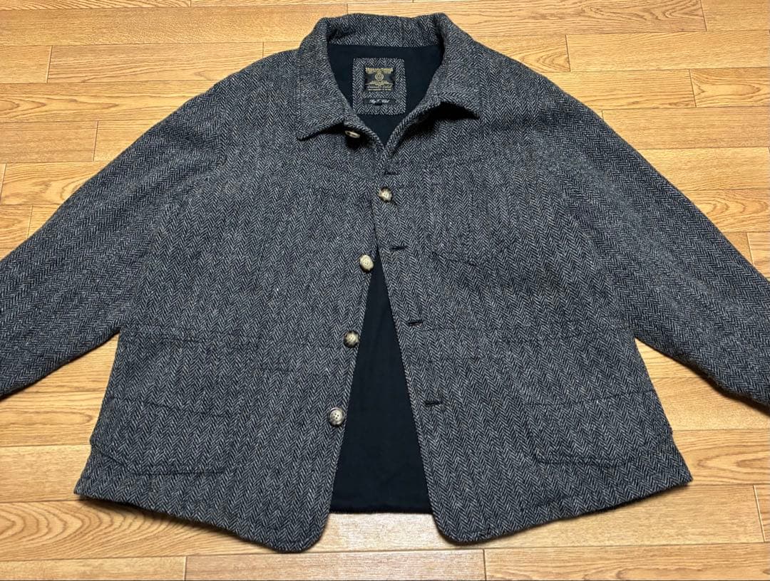 B&T CLUB ハリスツイード　 ヘリンボーン　100周年記念　ウールコート