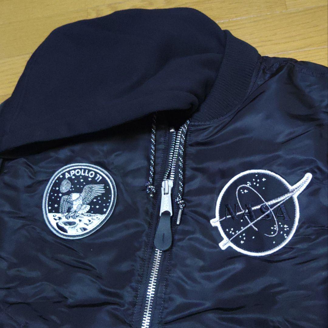 アルファ MA-1 VF NASA APOLLO コラボ【ブラック★Msize】