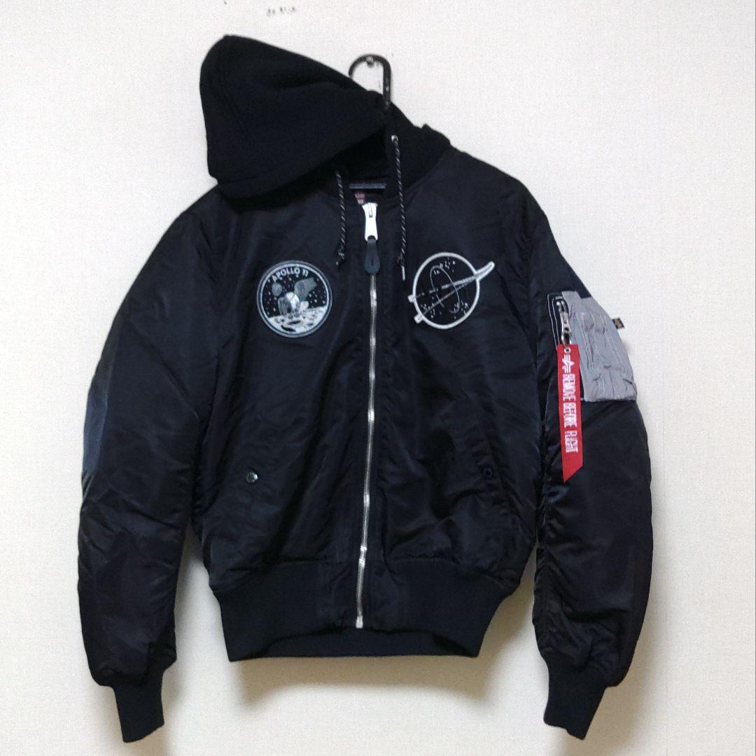 アルファ MA-1 VF NASA APOLLO コラボ【ブラック★Msize】