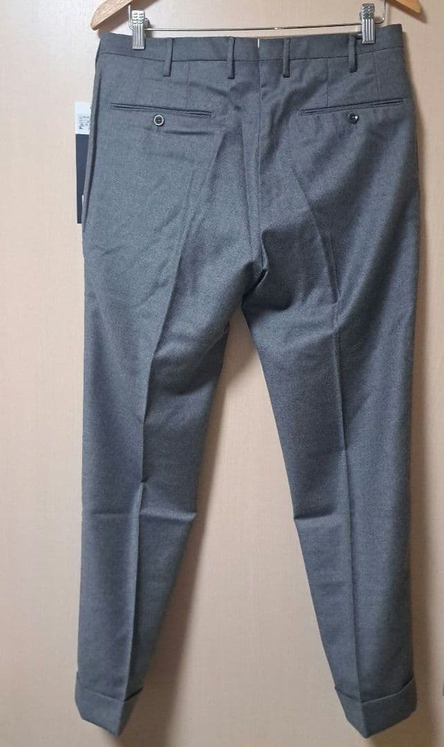 タグ付き未使用♪INCOTEX48 フランネル35番ノープリーツ スラックス