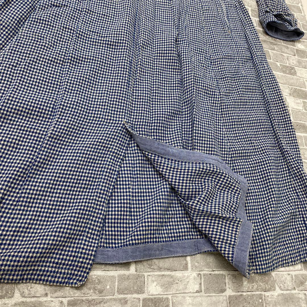 N875♪ 45R ギンガムチェックコットンワンピース