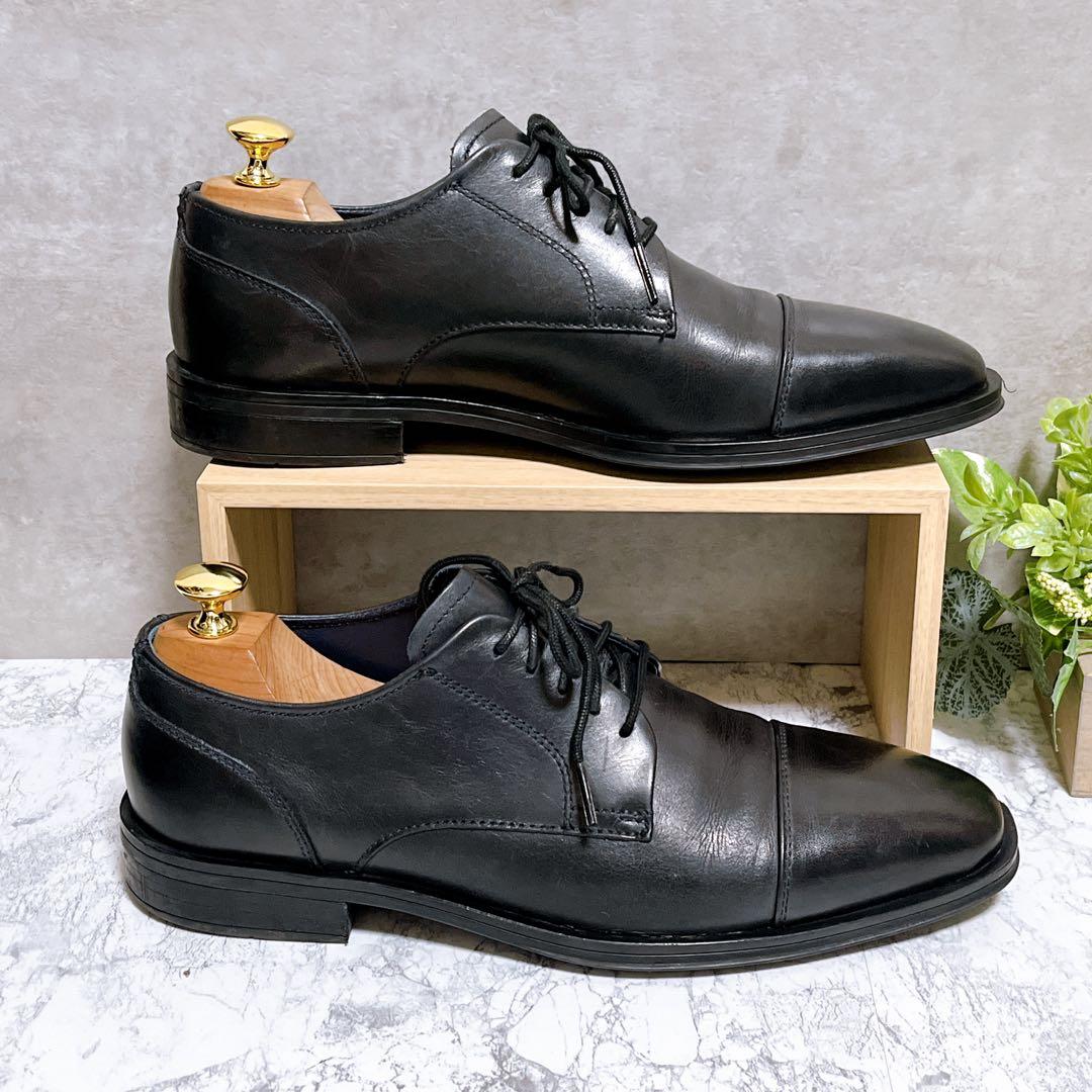 【COLE HAAN コールハーン】ドレスシューズ 革靴 キャップトゥ 黒 美品