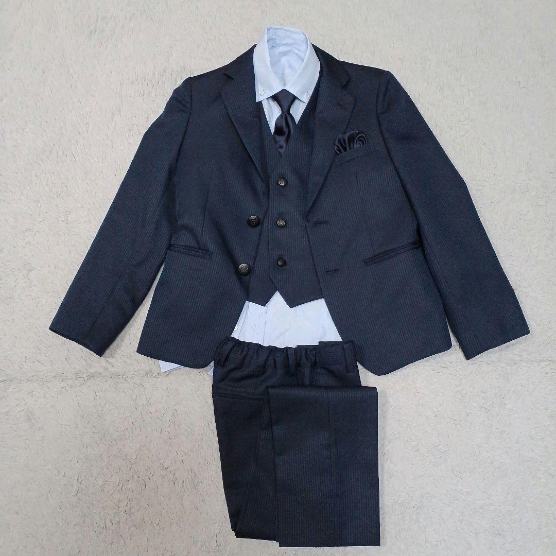 WF ワンダーファクトリー スリーピース フォーマルスーツ 黒ボタン　140