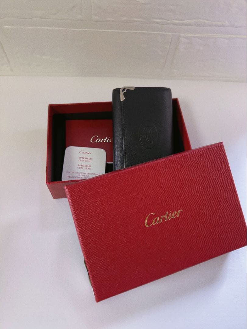 カルティエ　Cartier キーケース　未使用品　ブラック　黒　6連