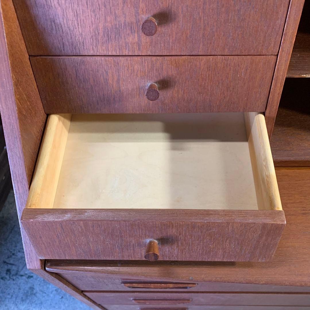 G879\" 北欧家具 ビンテージ ライティングビューロ 机 チーク材