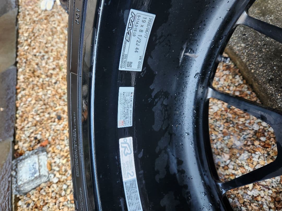 RAYS G025 ホイール　19x8.5J 44 114.3 RAV4　WRX