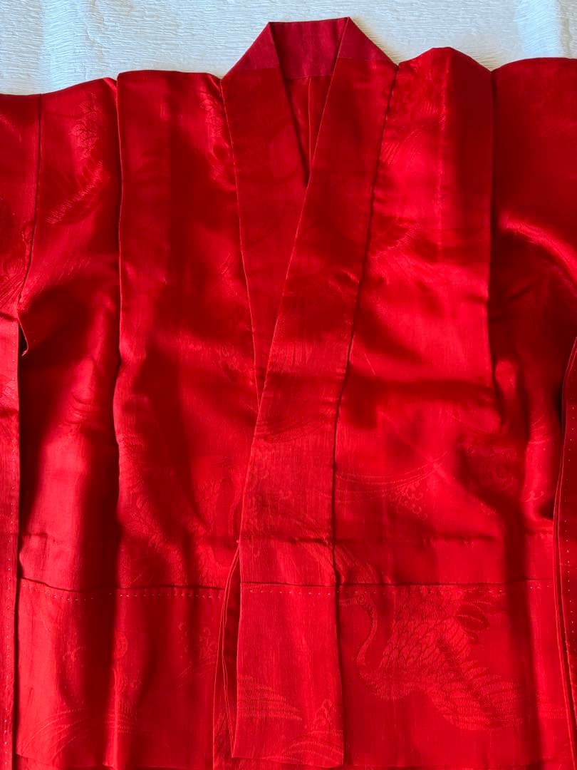 七五三に★正絹アンティーク着物　花車に四季花々　七歳着物、作り帯のセット