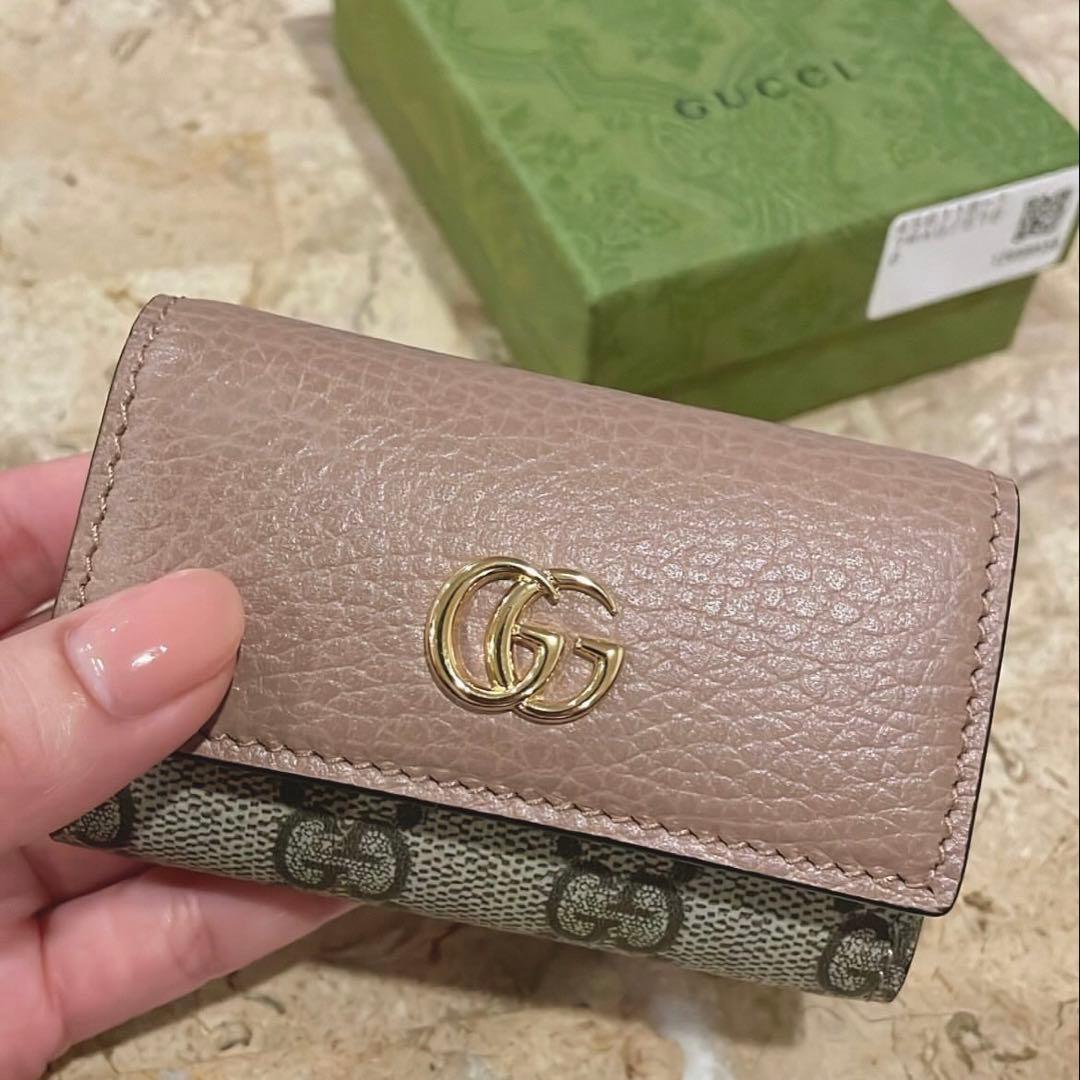 グッチ　GUCCI キーケース　カードケース　ピンク　GGパターン