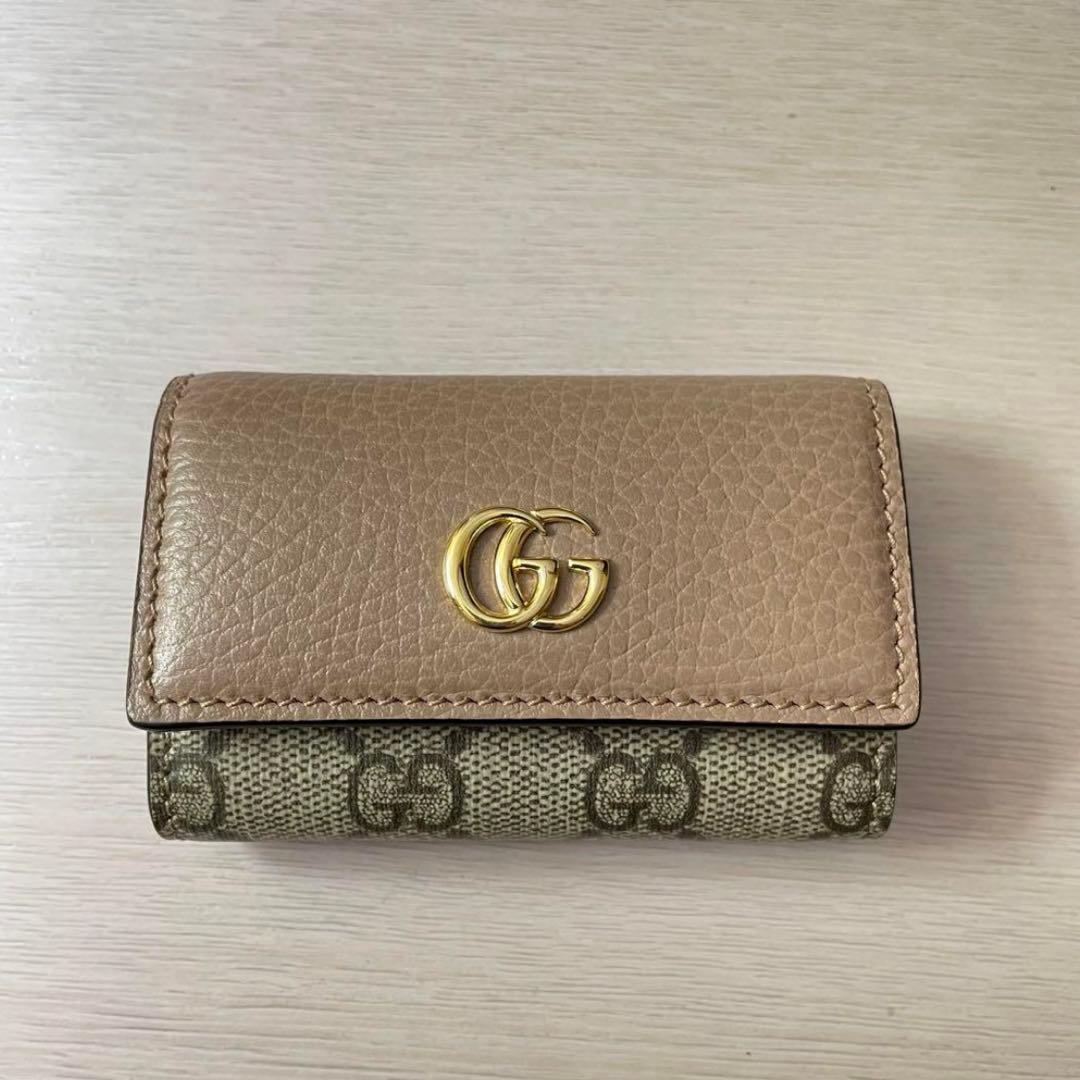 グッチ　GUCCI キーケース　カードケース　ピンク　GGパターン