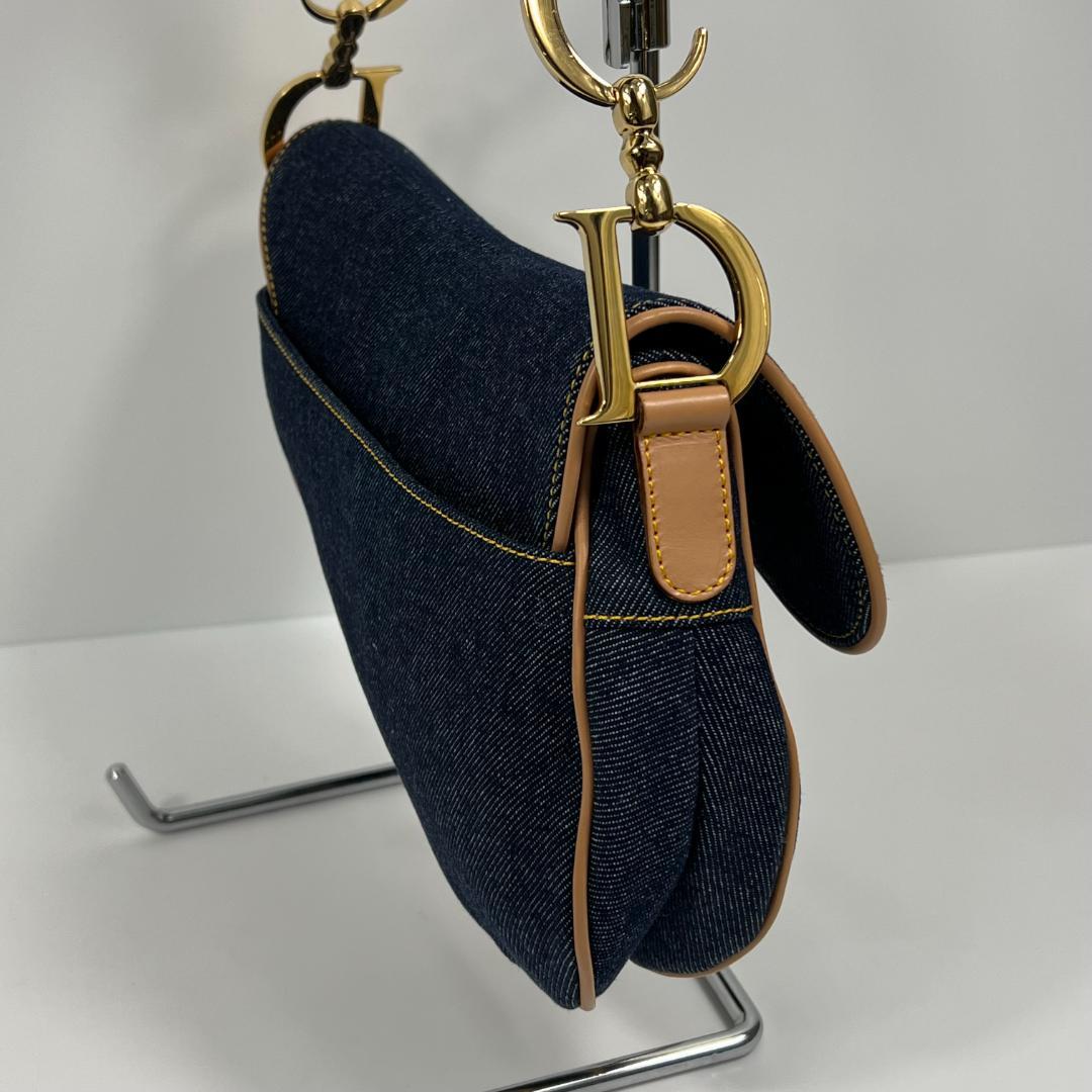 クリスチャンディオール サドルバッグ デニム ショルダーバッグ MBZ142