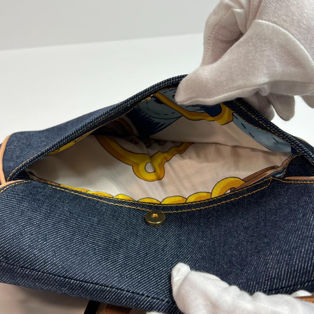 クリスチャンディオール サドルバッグ デニム ショルダーバッグ MBZ142