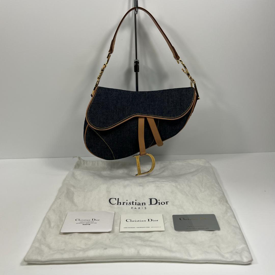 クリスチャンディオール サドルバッグ デニム ショルダーバッグ MBZ142