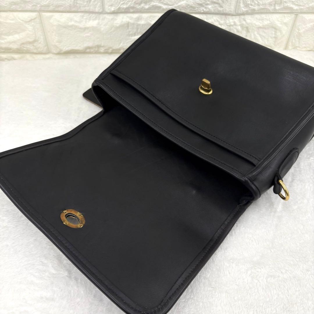 COACH　オールドコーチ　ターンロック　ショルダーバッグ　２way　ブラック