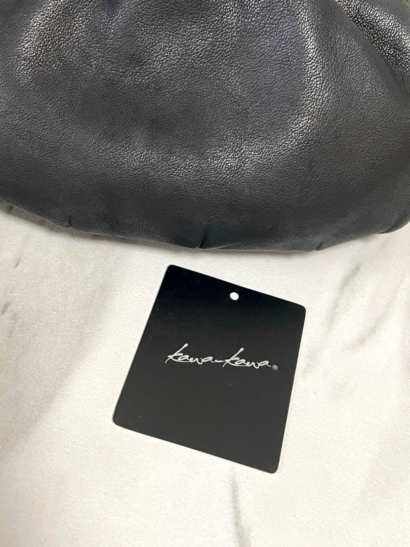 kawa-kawa カワカワ がま口 ポーチ 黒