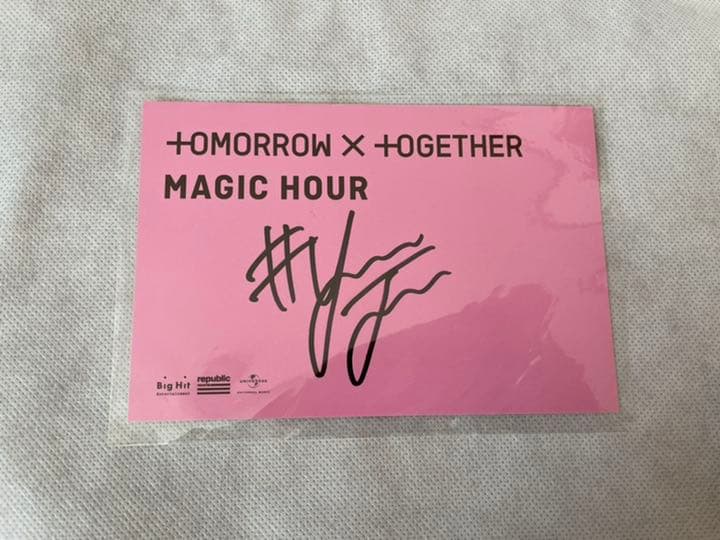 TXT リリイベ　ヨンジュン　直筆サイン