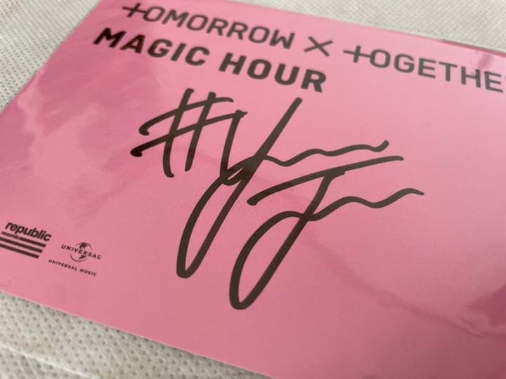 TXT リリイベ　ヨンジュン　直筆サイン