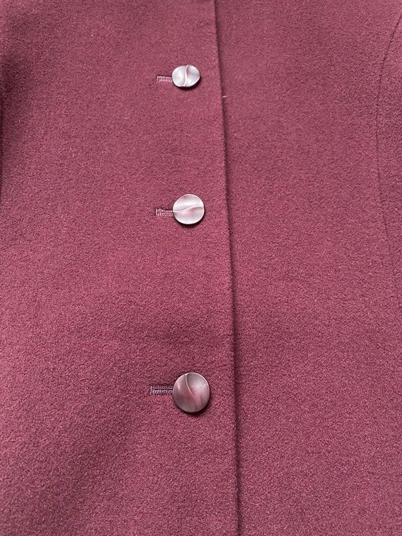 ✨美品✨Leilian レリアン カシミヤ ステンカラー コート ボルドー11号