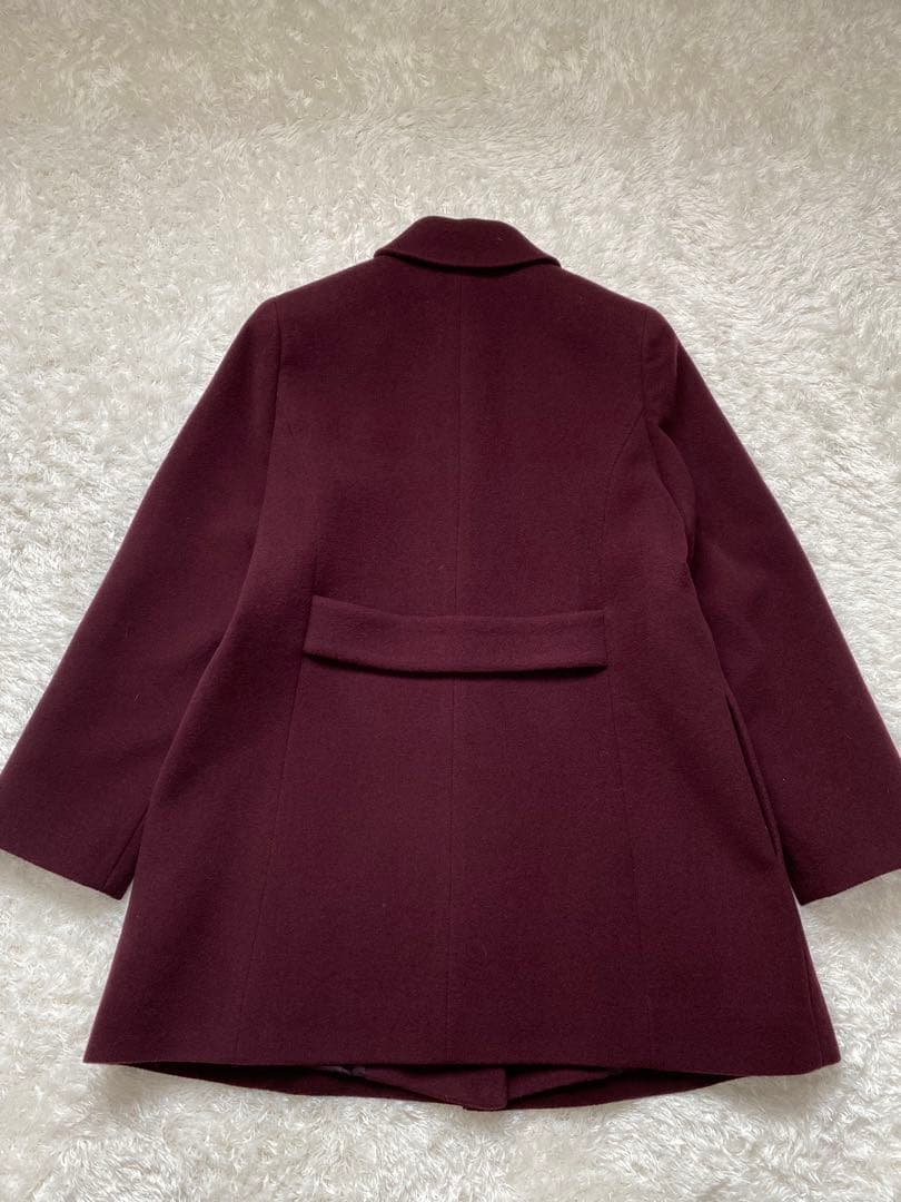 ✨美品✨Leilian レリアン カシミヤ ステンカラー コート ボルドー11号