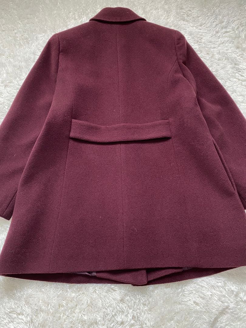 ✨美品✨Leilian レリアン カシミヤ ステンカラー コート ボルドー11号