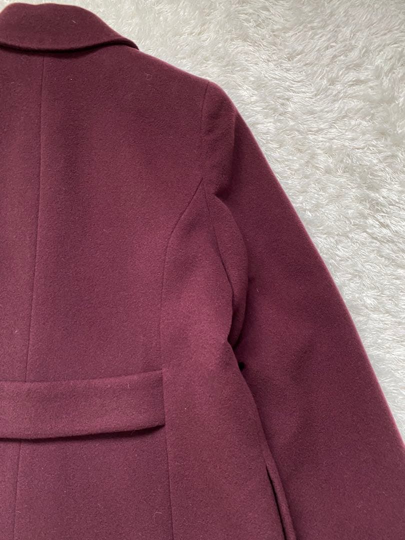 ✨美品✨Leilian レリアン カシミヤ ステンカラー コート ボルドー11号