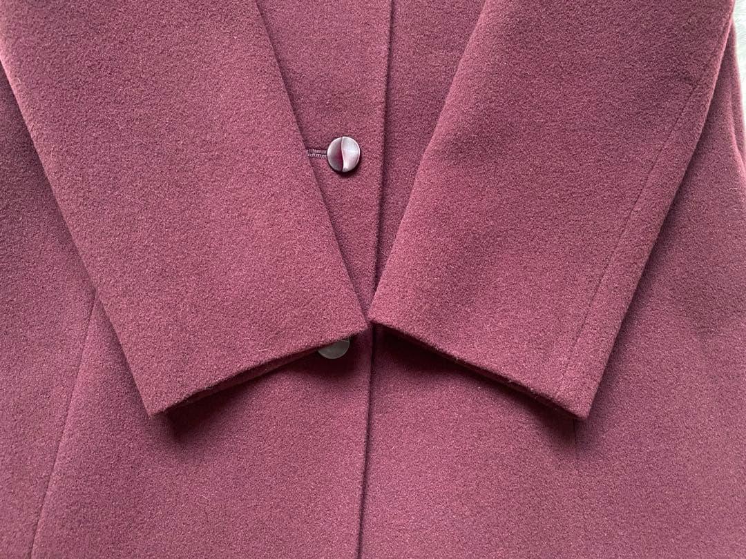 ✨美品✨Leilian レリアン カシミヤ ステンカラー コート ボルドー11号