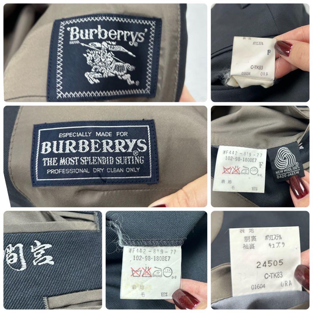 I282 XL バーバリー スーツ上下 ダークグレー メンズ