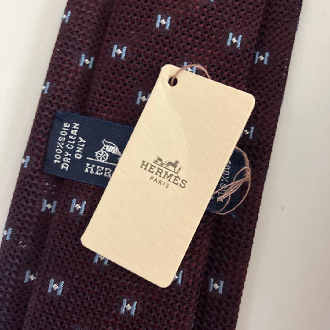 Miyabi　エルメス　HERMES ネクタイ　ワインレッド