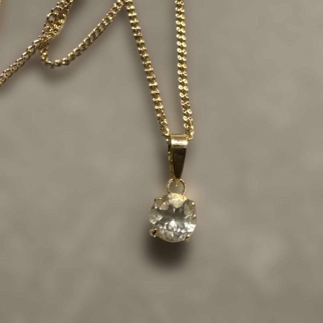 グリーンアメジスト　ネックレストップ　k18 0.45ct