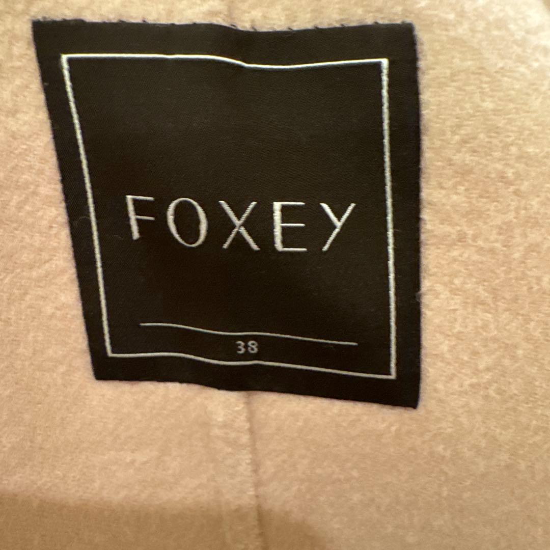 FOXEY ピンク オープンフロント チェスターコート